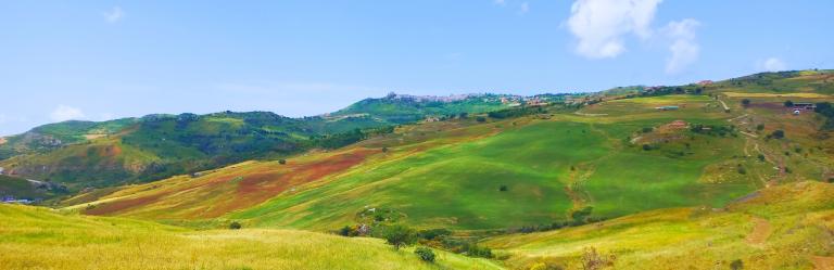 Landscape and colors of the Madonie Mountains in Sicily