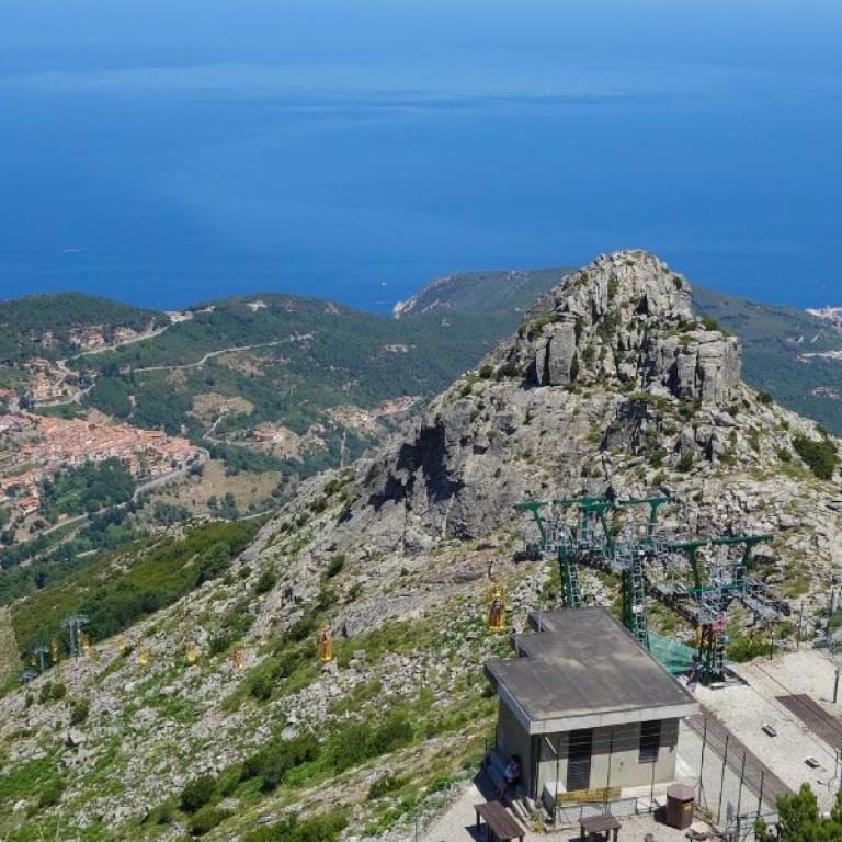 view from Monte Capanne to the sea Elba Island