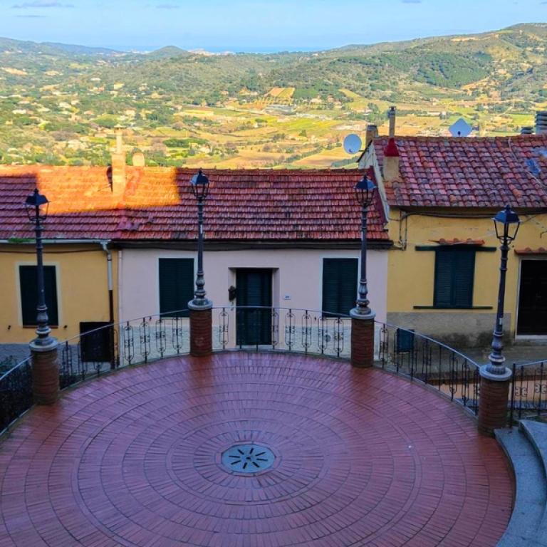 Hilltop village on Elba island along an Elba Hiking route
