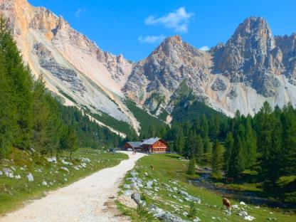 rifugio alta via mountain and reaching the top