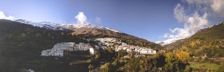 view of hilltop village in the Alpujarras