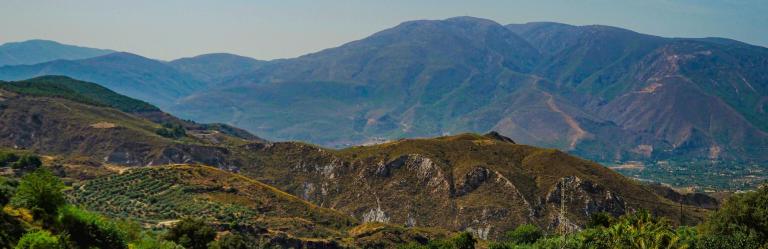view of hilltop village in the Alpujarras