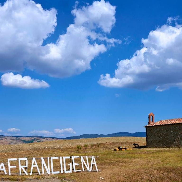 Rural parish alone along the Via Francigena