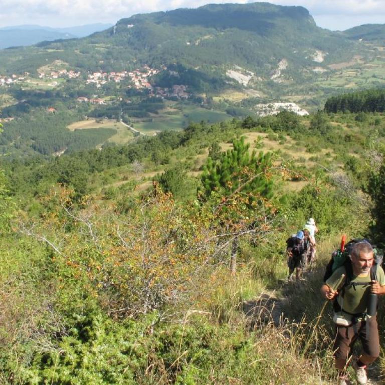 hikers on Saint Francis Way Verna Città di Castello
