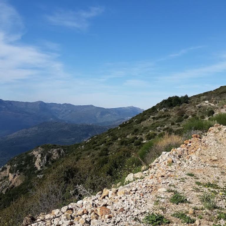 percorso tra pini e roveri nel cuore del Peloponneso