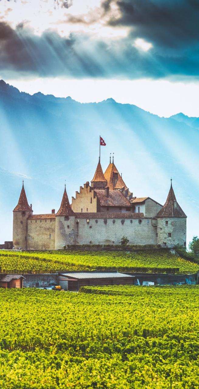 Castle on Via Francigena, in Switzerland