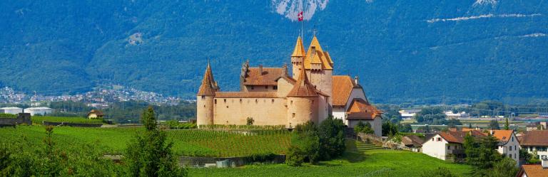 Castle on Via Francigena, in Switzerland