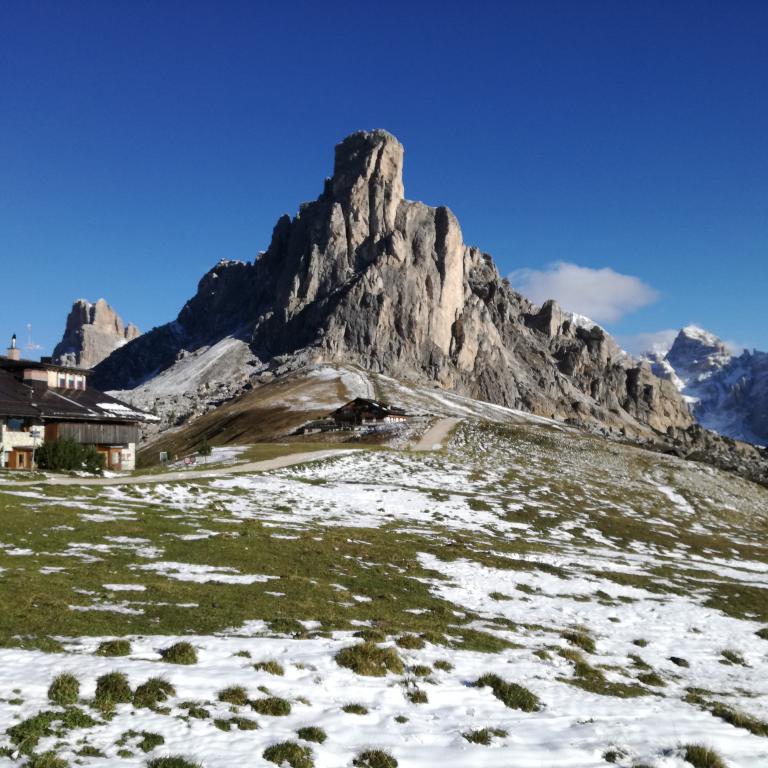 Mountain hut on the Alta Via 1 Dolomites route