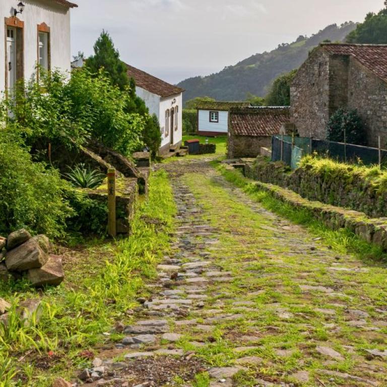 Azores The Island,The abandoned village of Sanguinho on Sao Miguel Island 