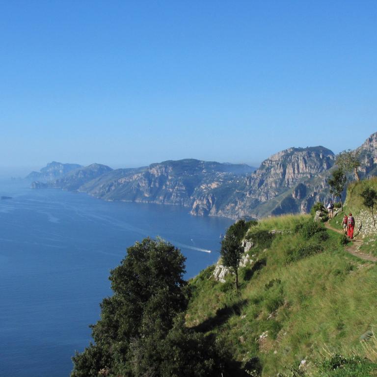 Walking on Sentiero degli Dei on Amalfi Coast