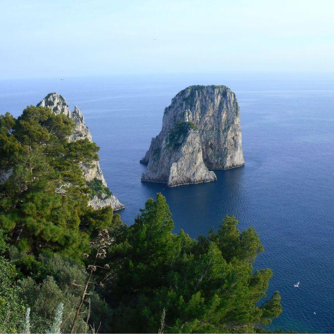 faraglione on Sentiero degli Dei on Amalfi Coast 