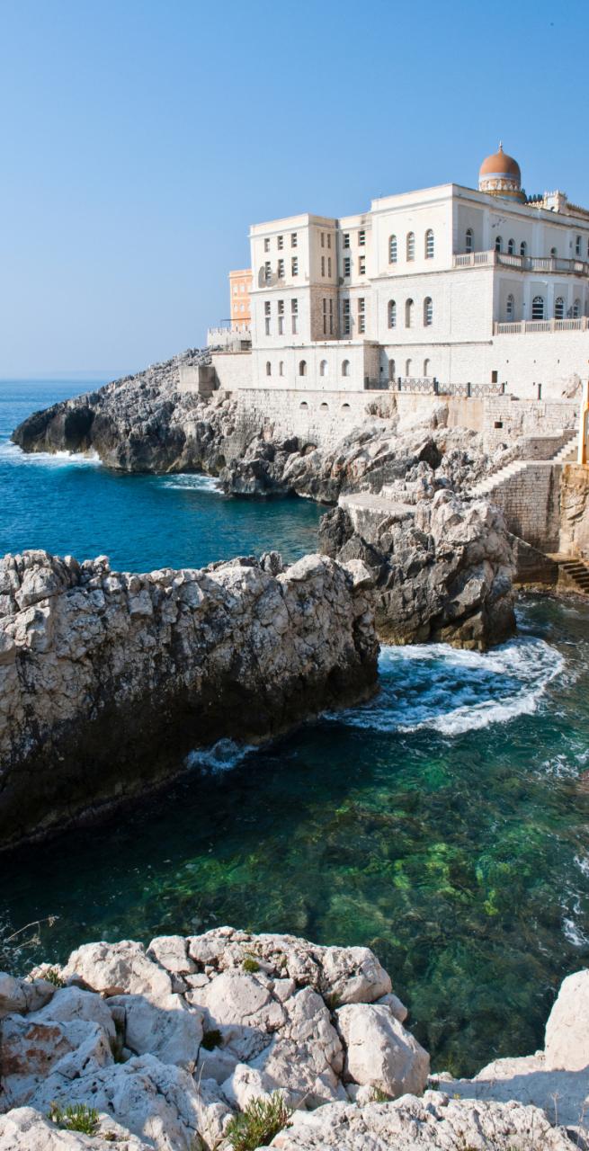 The Sardinian green coast and its crystal-clear sea